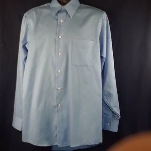 Geoffrey Beene wrinkle-free blue dress shirt